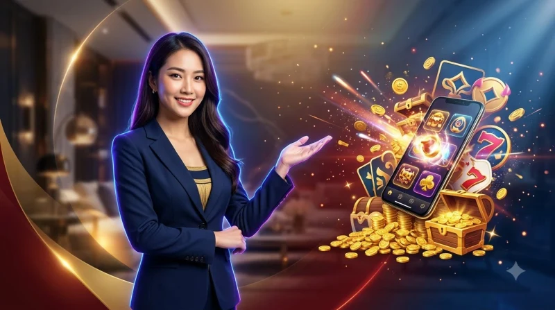 dien-thoai-phat-sang-anh-vang-voi-bieu-tuong-may-man-xoay-va-hat-sang-the-hien-trai-nghiem-giai-tri-thu-gian Điện thoại phát sáng ánh vàng với biểu tượng may mắn xoay và hạt sáng, thể hiện trải nghiệm giải trí thư giãn