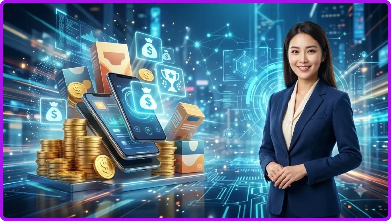 Minh họa ba lá bài Ba cây phát sáng thể hiện sức hút của trò chơi