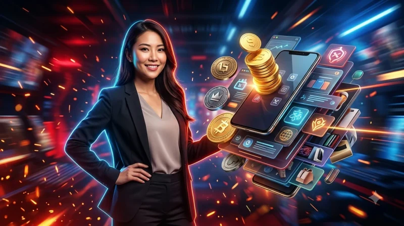 Minh họa các bước đăng nhập MB66 tuần tự trên điện thoại và máy tính với xác thực bảo mật