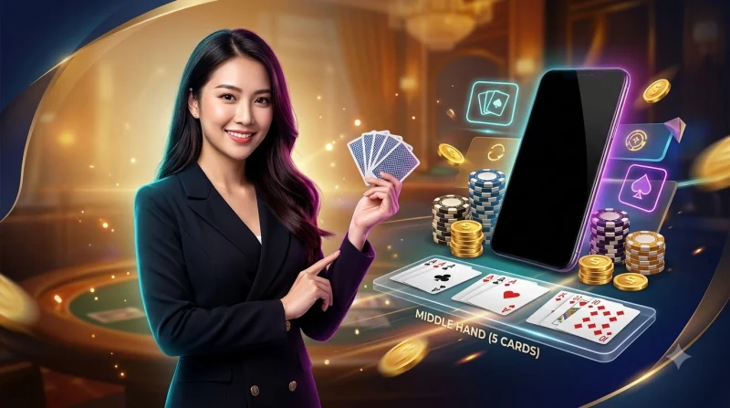 Minh họa cách xếp ba chi và thứ tự độ mạnh bộ bài trong Mậu Binh