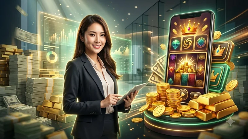 Minh họa hũ vàng jackpot tích lũy dần so với vòng quay slot truyền thống