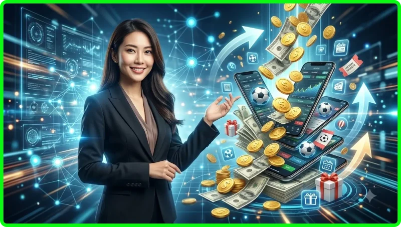Minh họa khái niệm hoàn trả cược thua với dòng tiền hoàn một phần về tài khoản