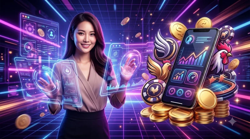 Minh họa nhu cầu giải trí trực tuyến tăng và sự quan tâm tới đá gà Thomo trên nền tảng số