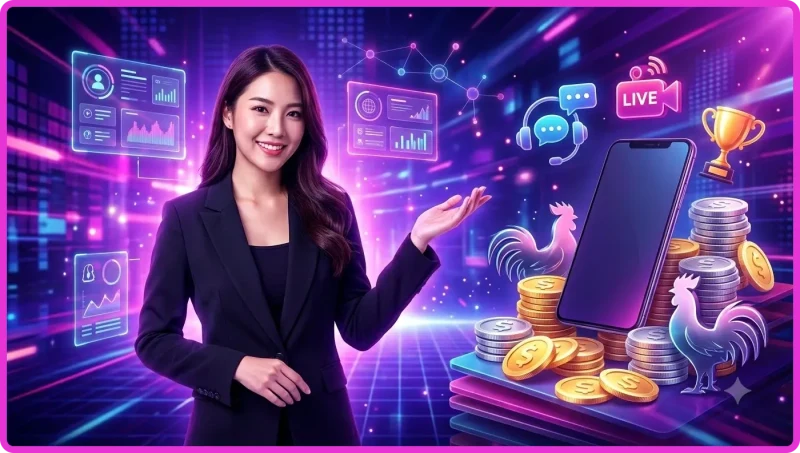Minh họa nhu cầu giải trí trực tuyến tăng và sự quan tâm tới đá gà Thomo trên nền tảng số