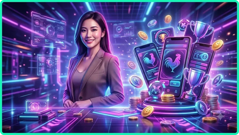 Minh họa tay cầm điện thoại xem đá gà trực tiếp C3 với đường truyền ổn định tại MB66