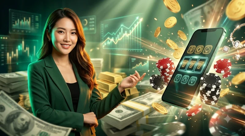 Nhiều cổng game slot phát sáng với chủ đề khác nhau minh họa việc lựa chọn game
