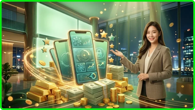 Vòng quay slot game đang xoay trong ánh sáng điện ảnh tạo cảm giác hồi hộp