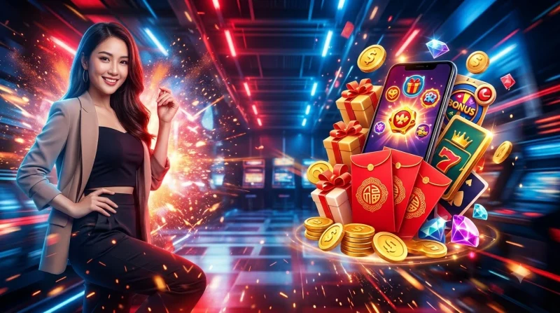 Xu vàng, hộp quà và bao lì xì tỏa sáng minh họa lợi ích quà tặng MB66