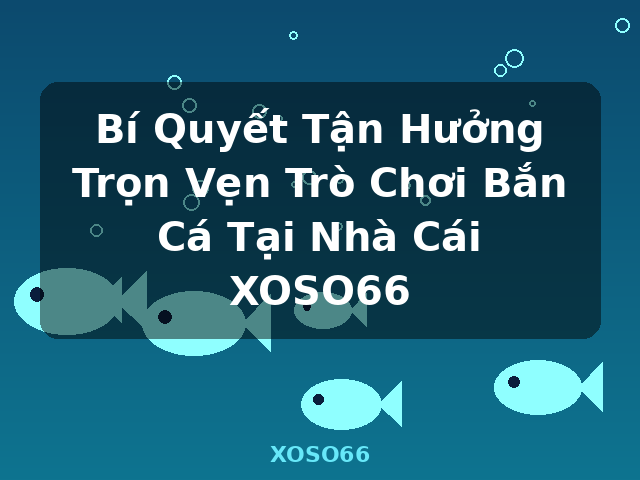 Bí Quyết Tận Hưởng Trọn Vẹn Trò Chơi Bắn Cá Tại Nhà Cái XOSO66 - XOSO66